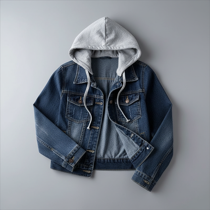 Denim Jacket with Removable Hood | Women's Casual Outerwear