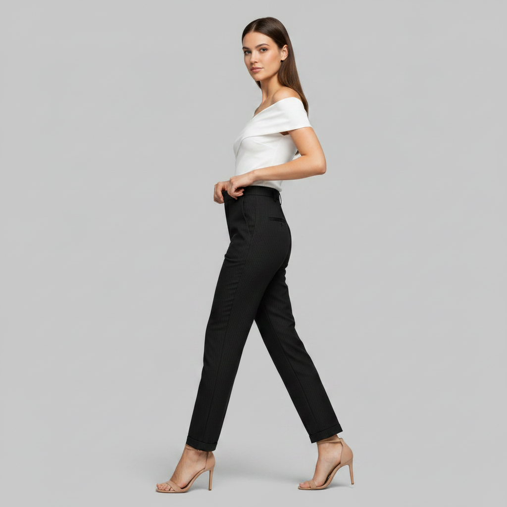 Elegant Black Pants | Women's Trousers High Waist Office Wear