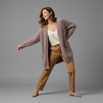 Elegant Women's Black Cardigan | Cozy Fashion Layer
