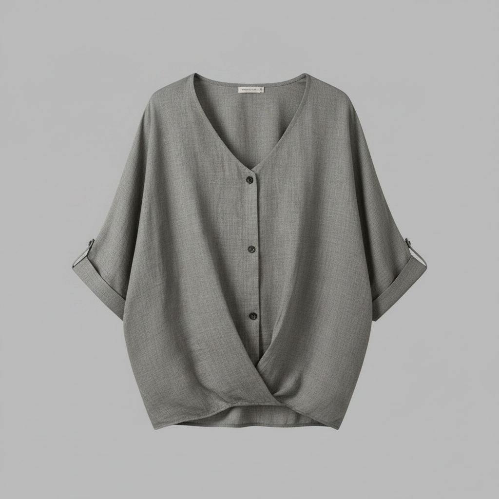Elegant V-Neck Long Sleeve Blouse | Women's Fashion Top