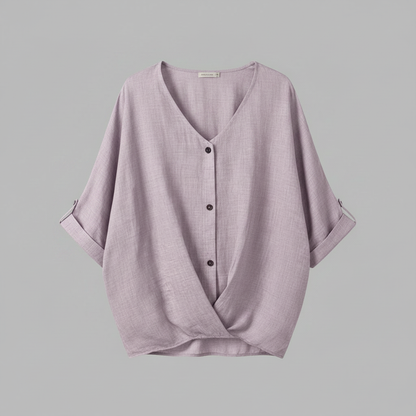 Elegant V-Neck Long Sleeve Blouse | Women's Fashion Top