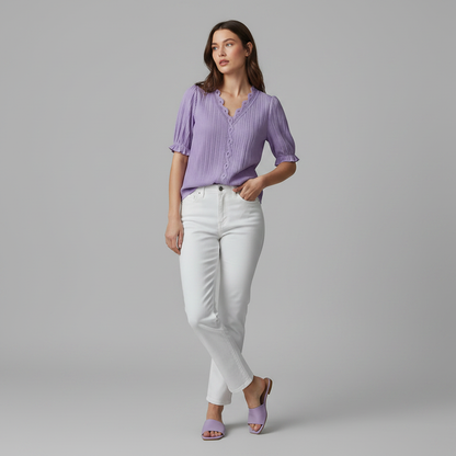 White Puff Sleeve Blouse | Women's Summer Top