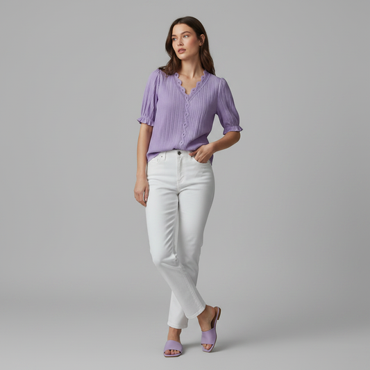 White Puff Sleeve Blouse | Women's Summer Top