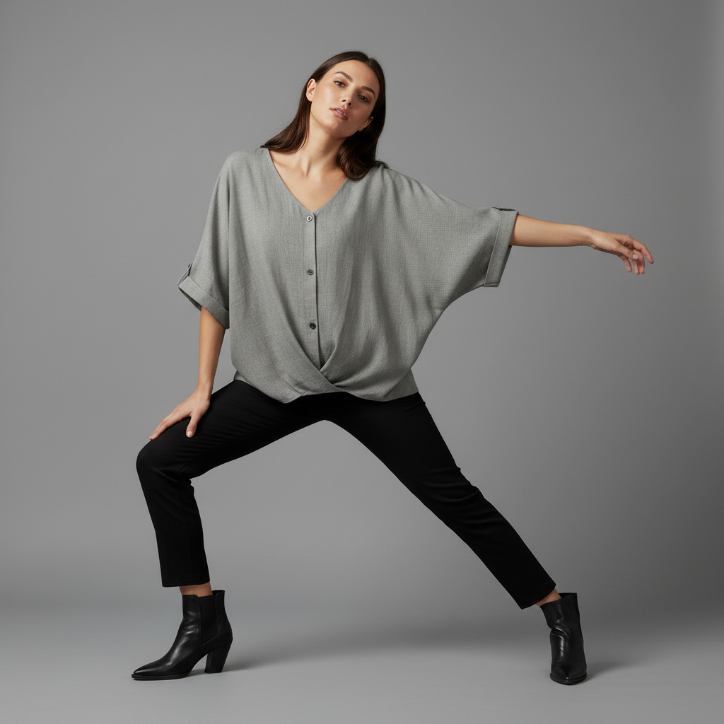 Elegant V-Neck Long Sleeve Blouse | Women's Fashion Top