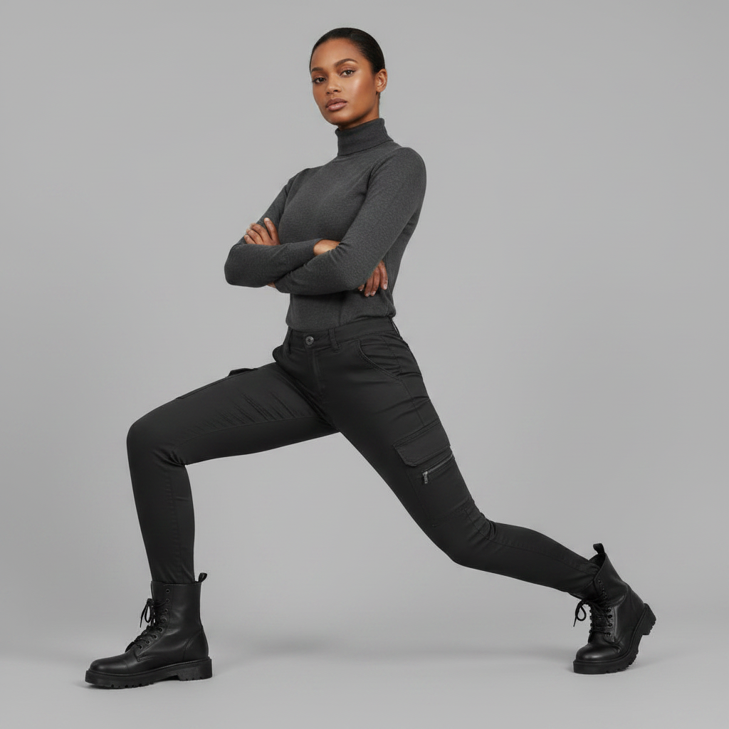 Urban Cargo Pants | Women's Black Trousers