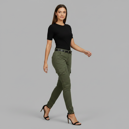 Urban Cargo Pants | Women's Black Trousers